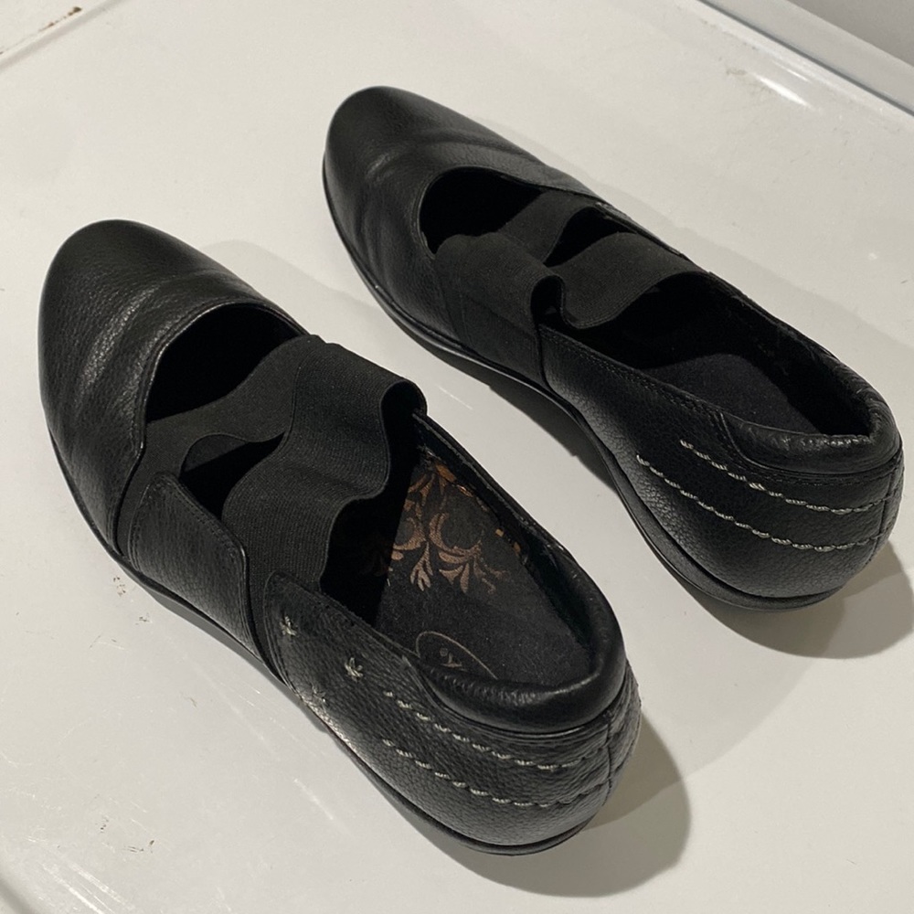 Aetrex Women's Julie Mary Jane black leather slip on shoes women's size 8 loafer
